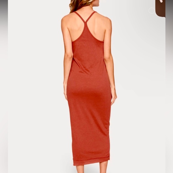 Hurley Rust Red Cotton Sundress T Back Maxi Dress Super Soft Comfortable Medium - Picture 2 of 14